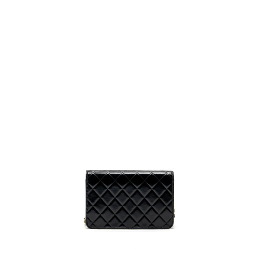 Chanel 24C 31 wallet on chain shiny calfskin black LGHW (Microchip)