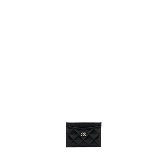 Chanel classic card holder caviar black SHW