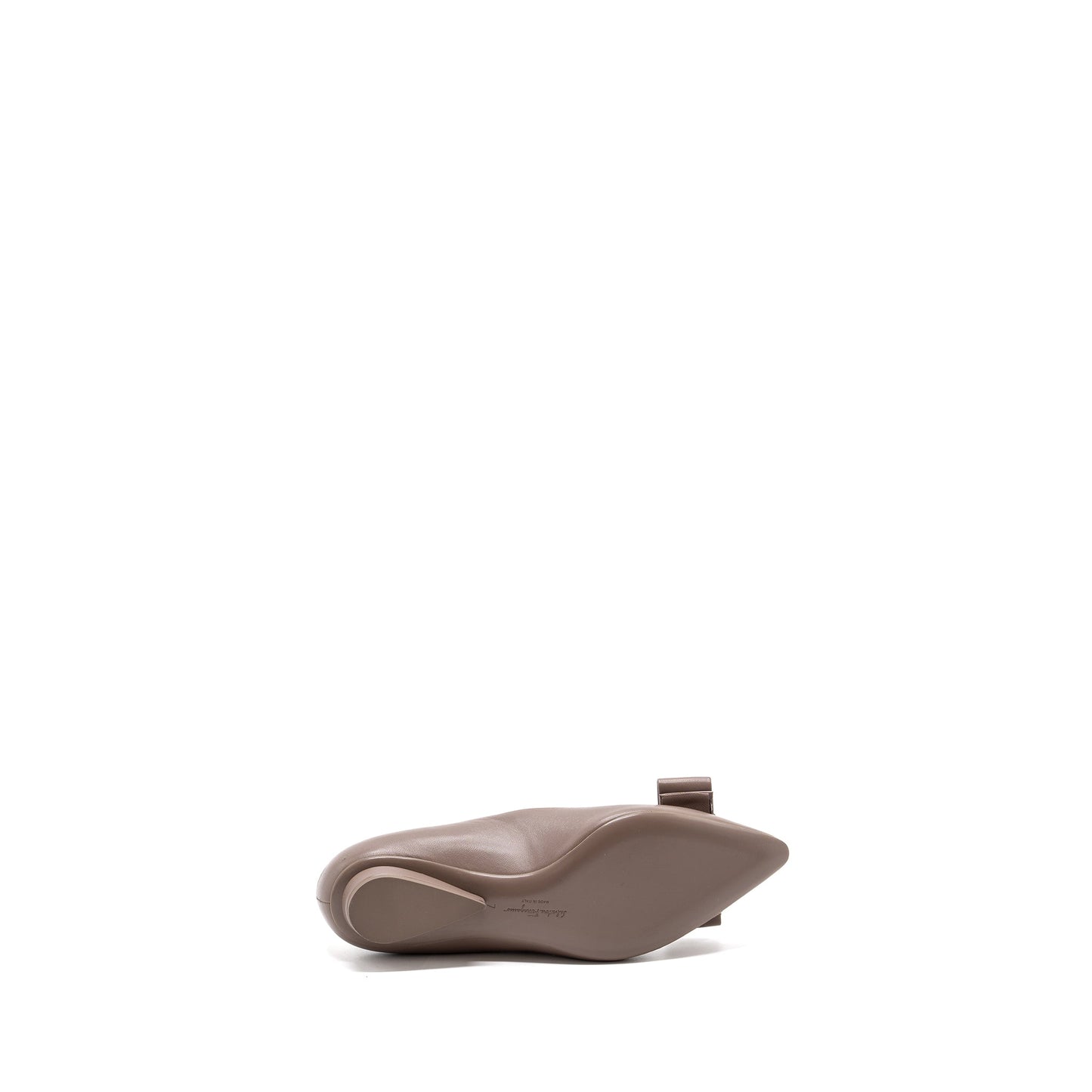 Ferragamo Size 7 Viva Ballerinas Nappa Calfskin Grey
