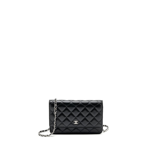Chanel Classic Wallet On Chain Caviar Black SHW (microchip)