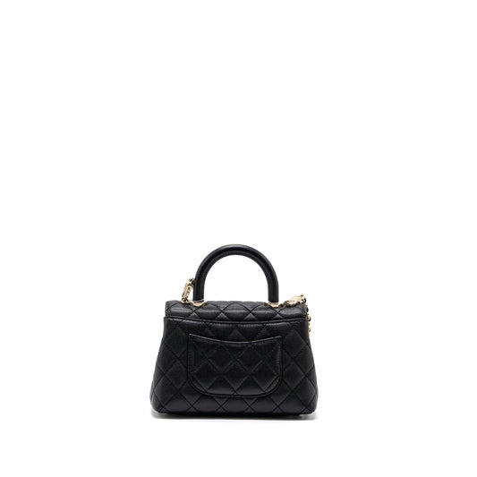 Chanel Coco handle Mini Caviar Black LGHW (Microchip)