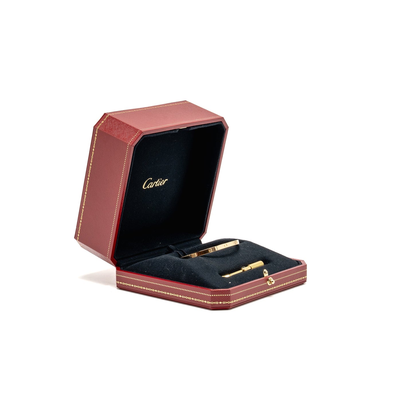 Cartier Size 17 Love Bracelet, Small Model Yellow Gold
