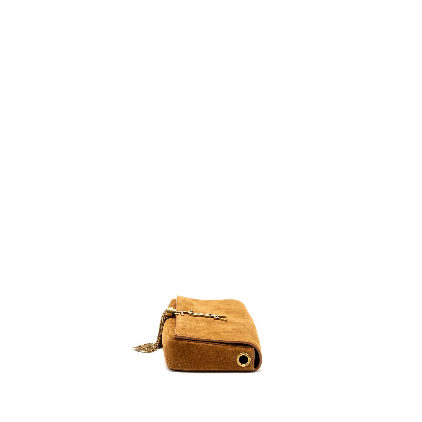 Saint Laurent Kate Tassel Crossbody Bag Suede Brown GHW