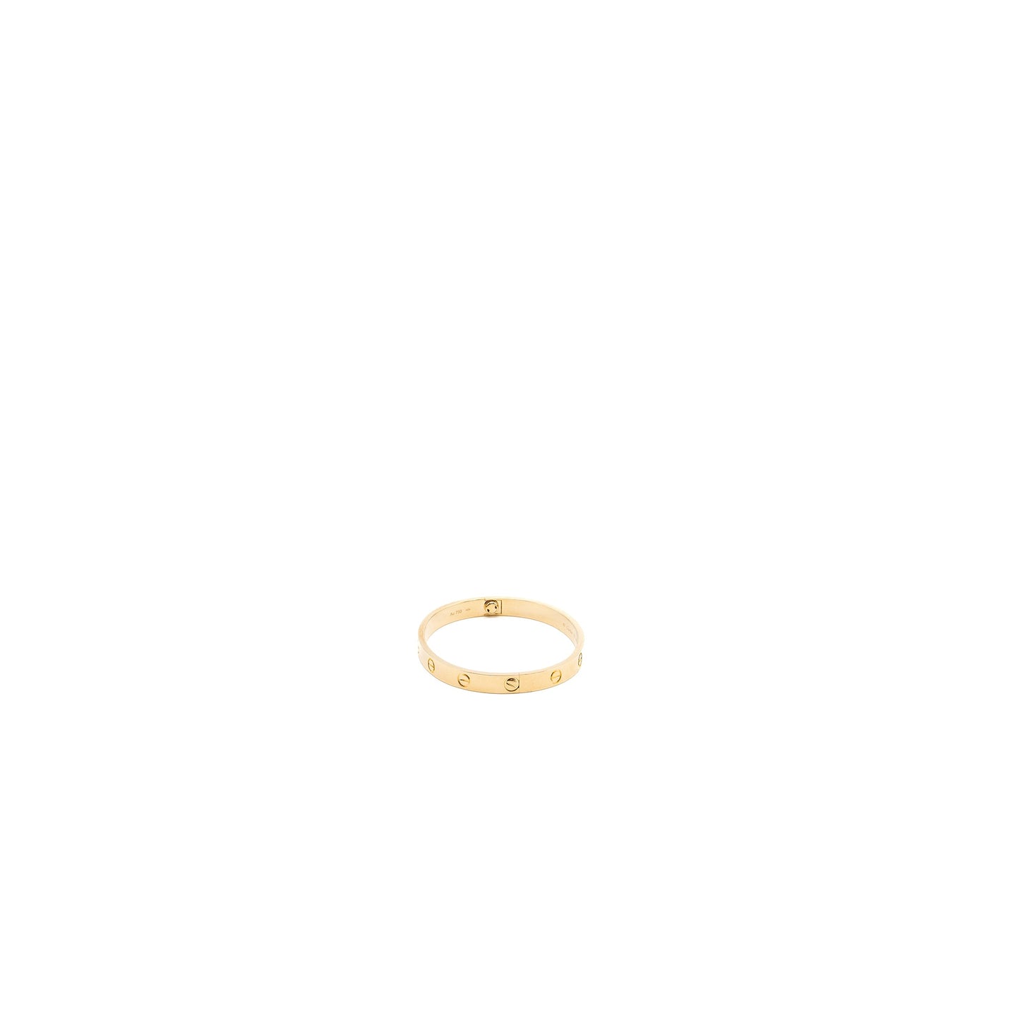 Cartier size 17 love bracelet yellow gold