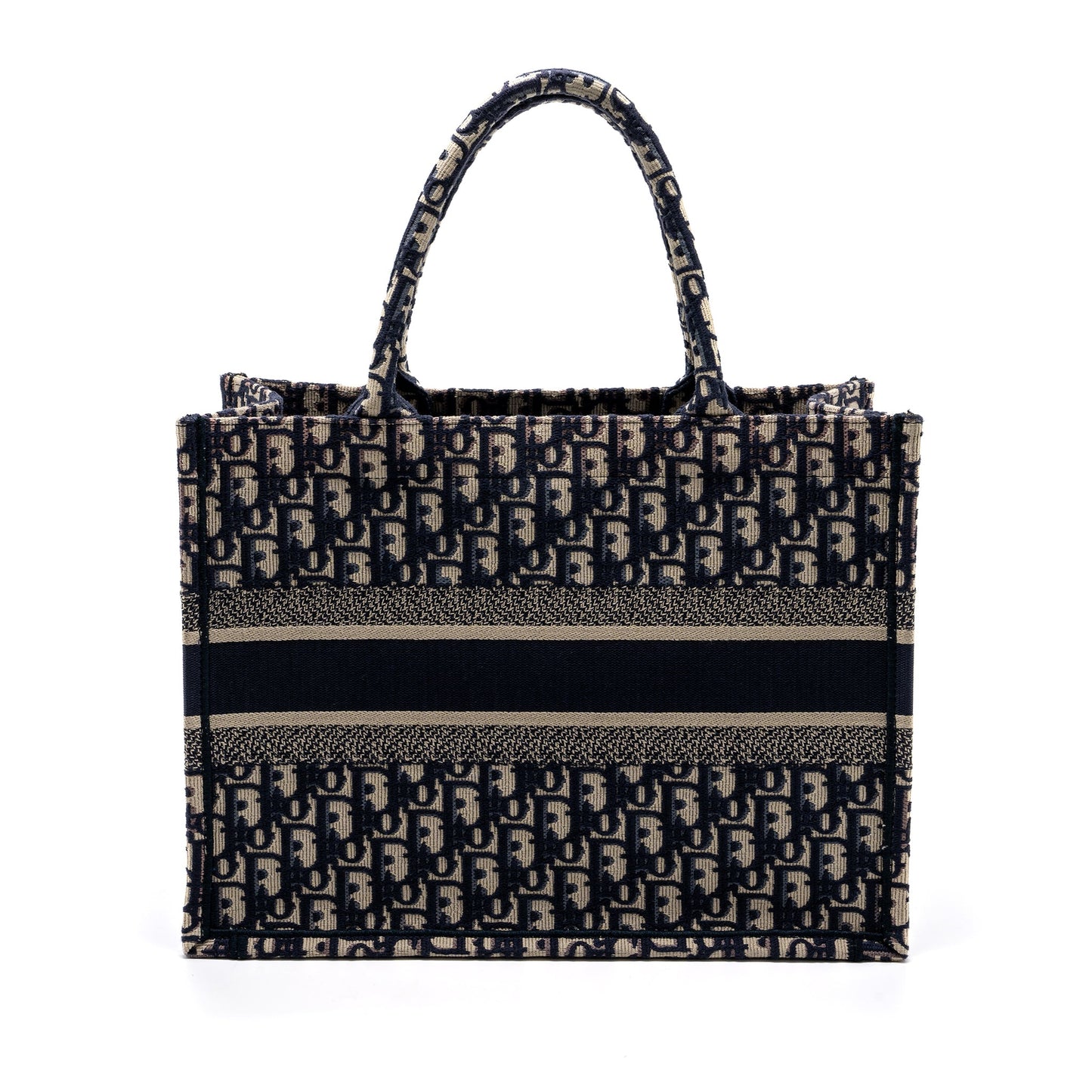 Dior Medium Book Tote Blue Dior Oblique Embroidery