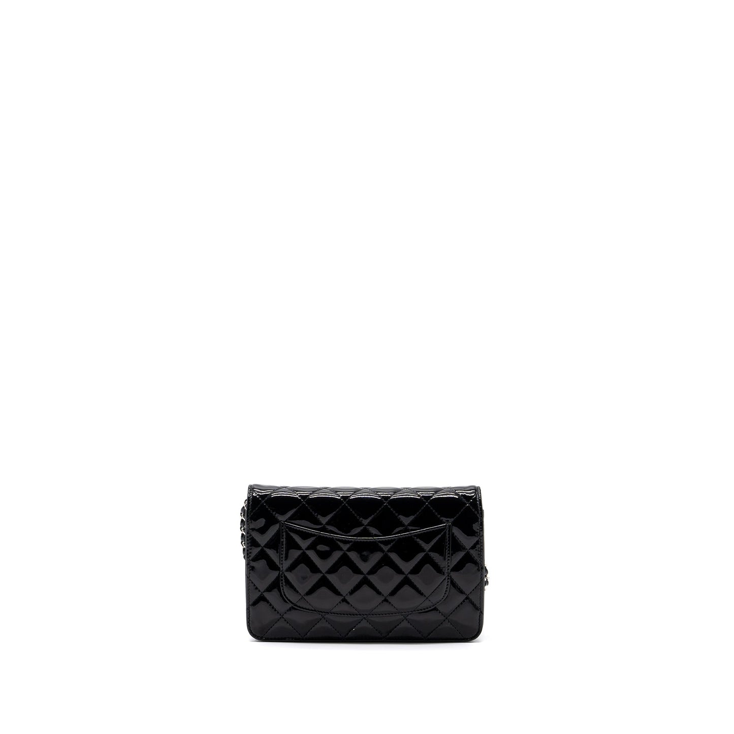 Chanel Classic Wallet On Chain Patent Black SHW
