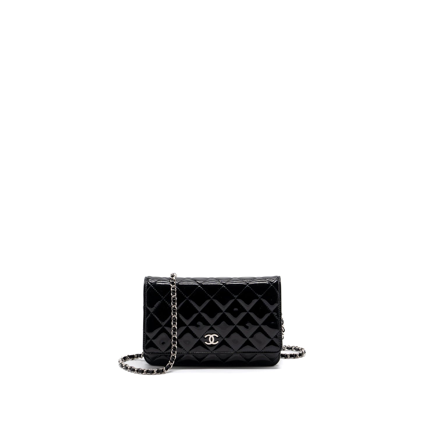 Chanel Classic Wallet On Chain Patent Black SHW