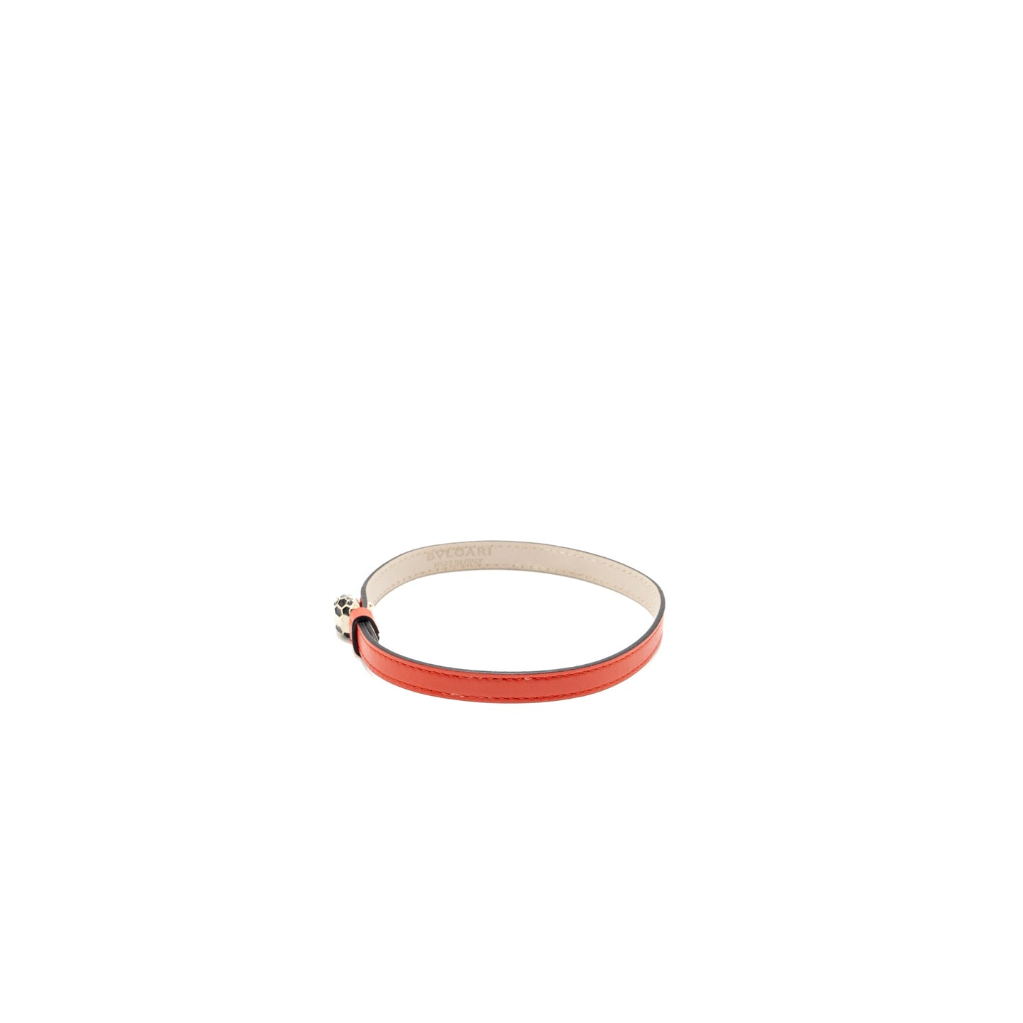 Bvlgari Size S Serpenti Forever Bracelet Leather Red LGHW