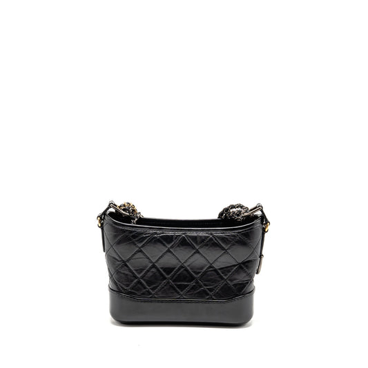 Chanel Small Gabrielle hobo bag calfskin black multicolor hardware