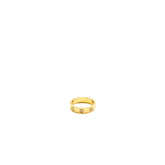 Cartier Size 48 Love Wedding Band Yellow Gold, Diamond