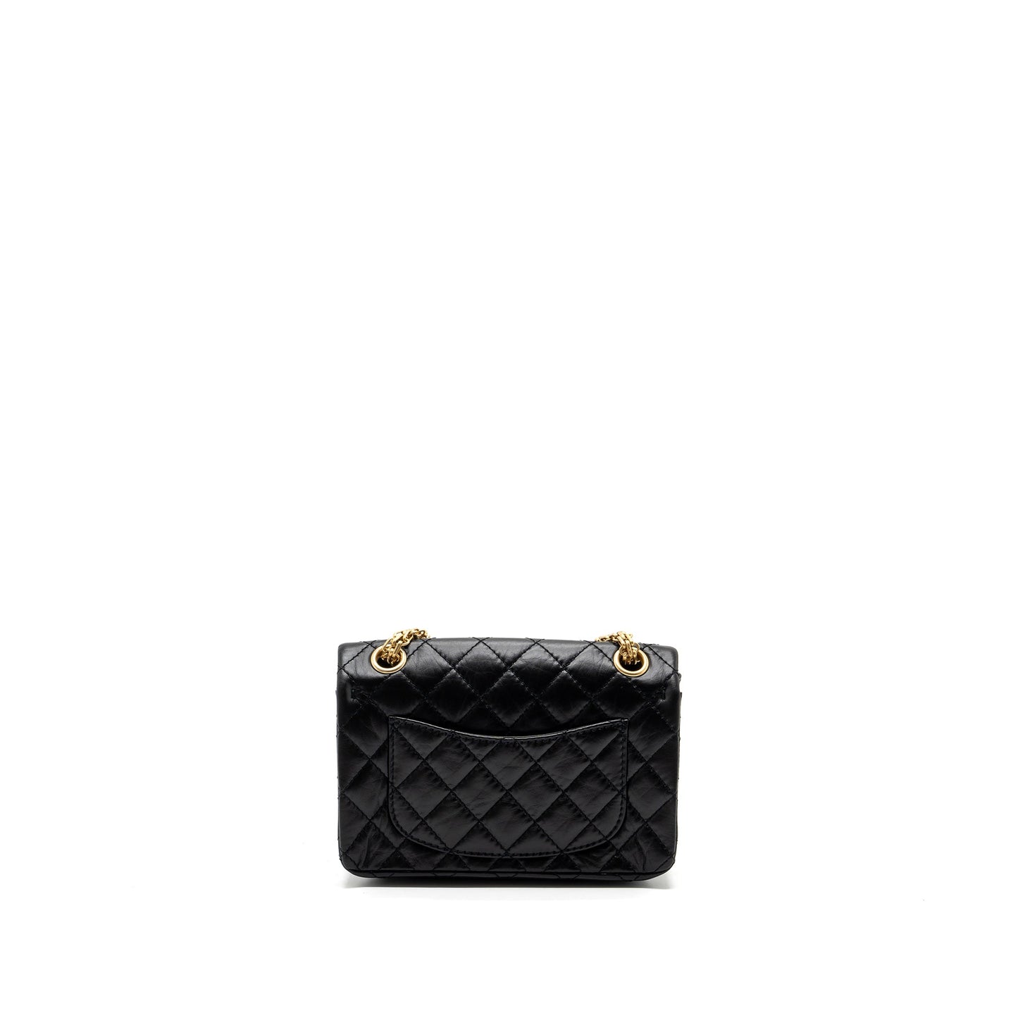 Chanel Mini 2.55 Reissue Flap Bag Aged Calfskin Black GHW (Microchip)