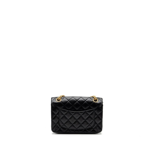 Chanel Mini 2.55 Reissue Flap Bag Aged Calfskin Black GHW (Microchip)