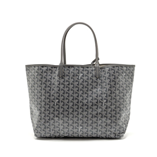 Goyard Saint Louis PM tote goyardine canvas / calfskin grey