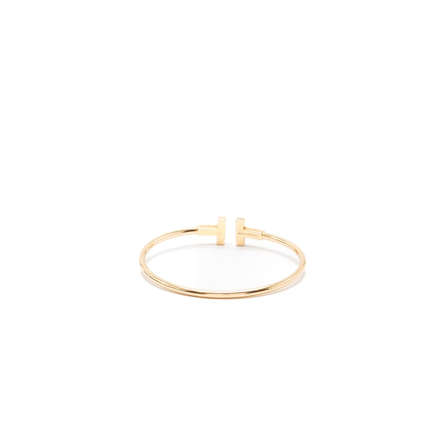 Tiffany size small T Diamond Wire Bracelet in 18K Gold