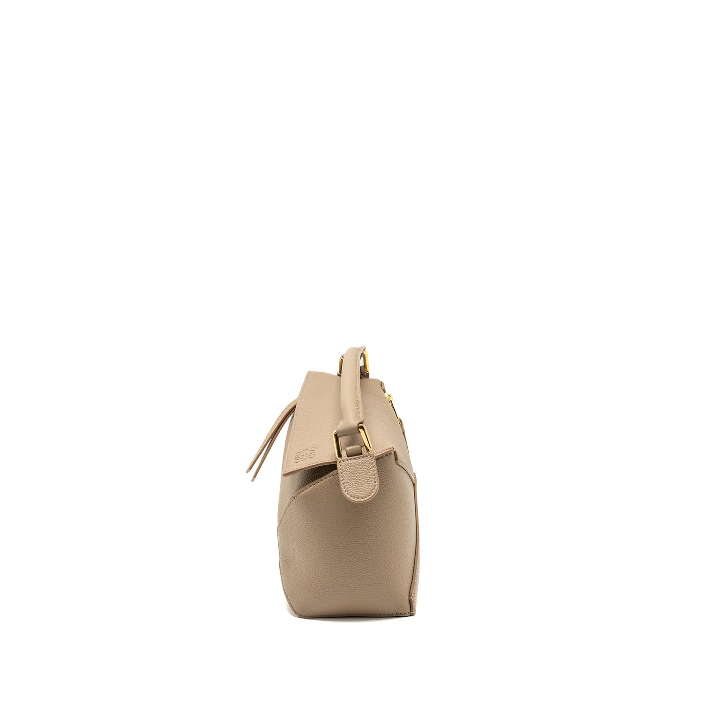Loewe small puzzle bag grained calfskin sand GHW