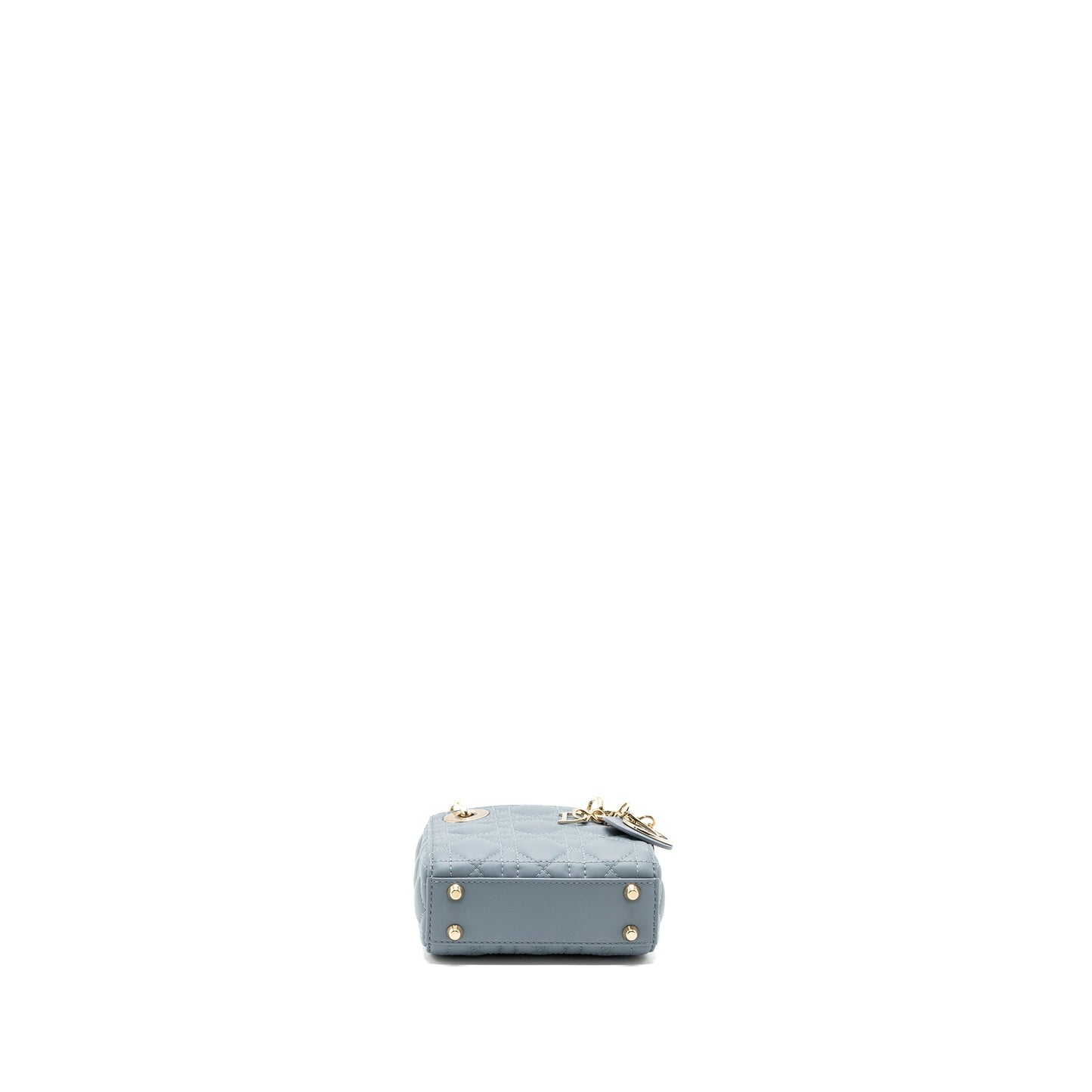 Dior Micro Lady Dior bag cannage lambskin Cloud Blue LGHW