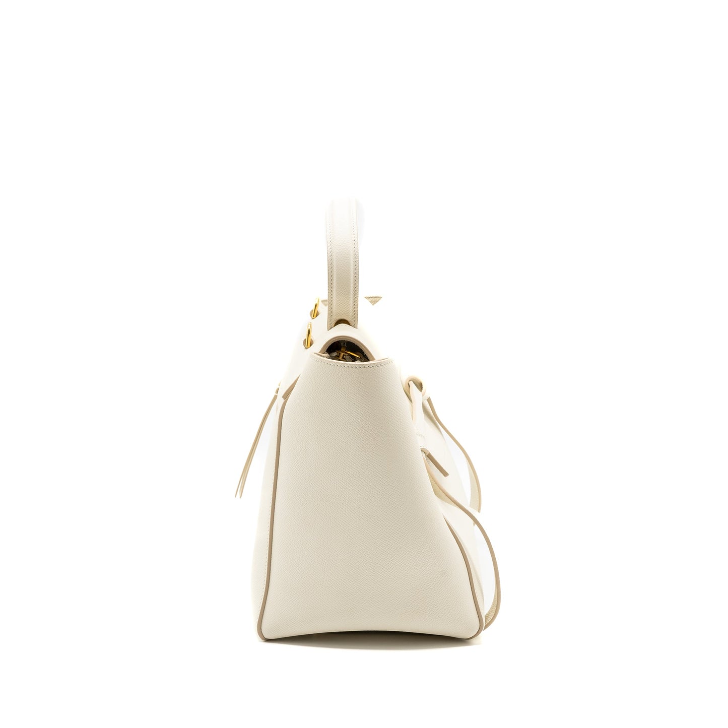 Celine Mini Belt Bag Grained Calfskin White GHW