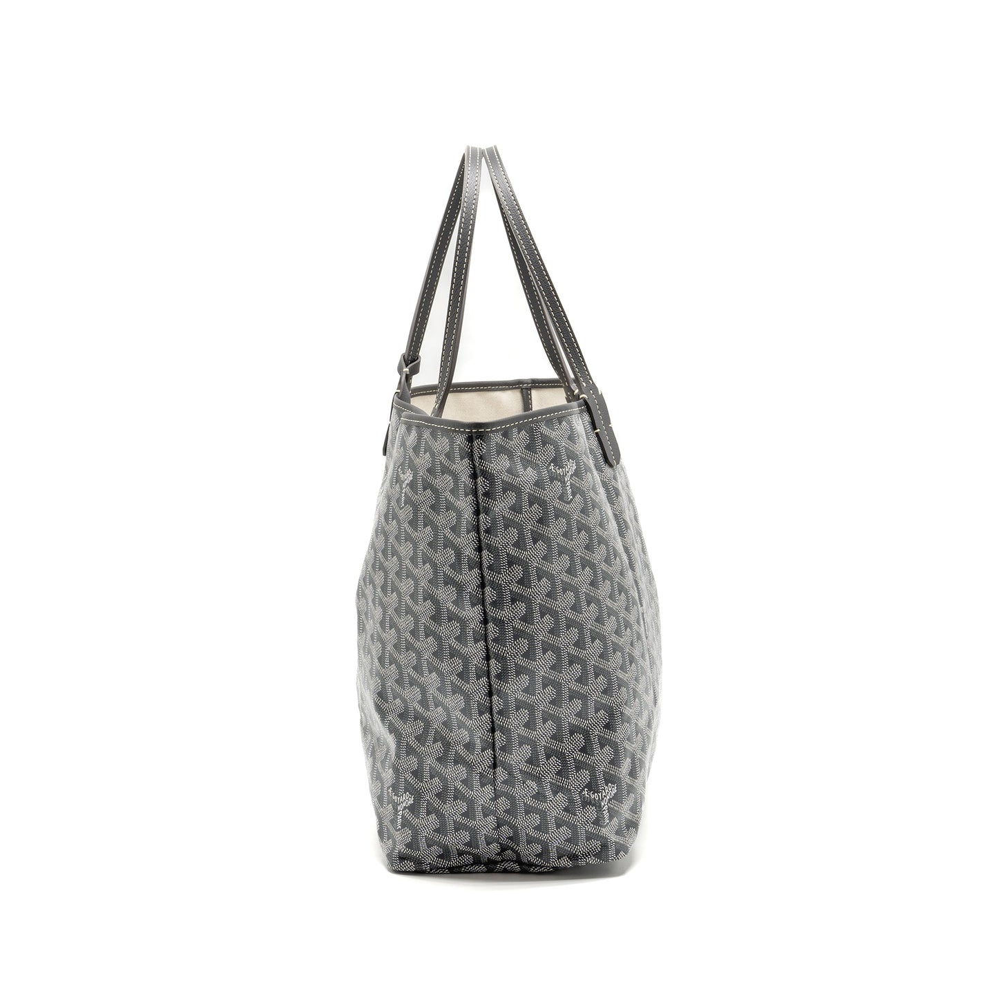 Goyard Saint Louis PM tote goyardine canvas / calfskin grey