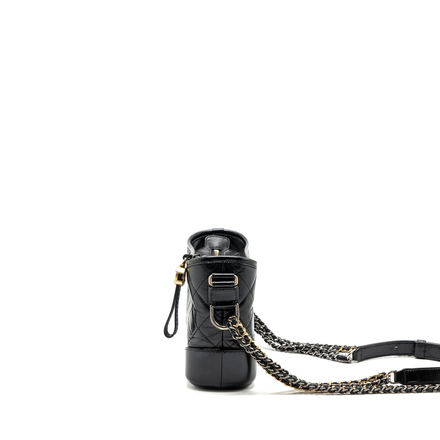 Chanel small Gabrielle hobo bag calfskin black Multicolour hardware