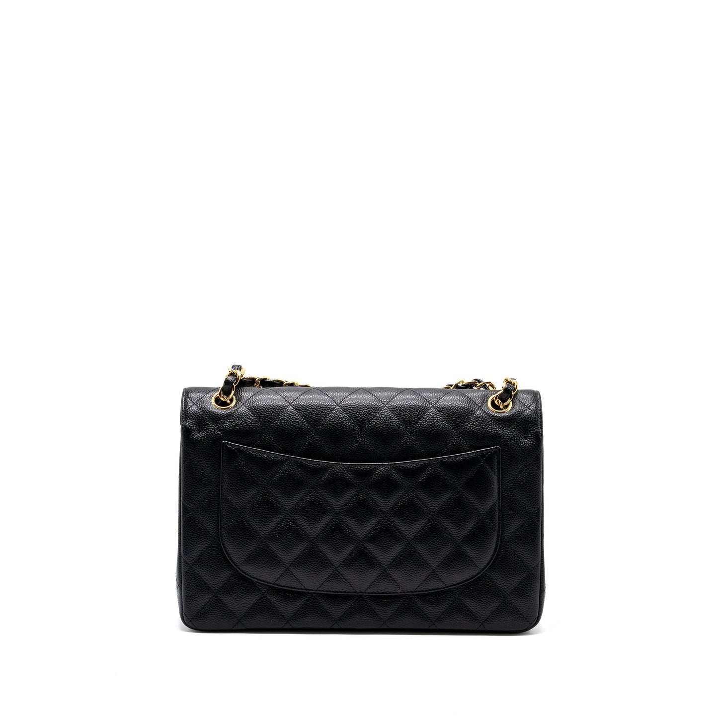 chanel classic jumbo double flap bag caviar black GHW