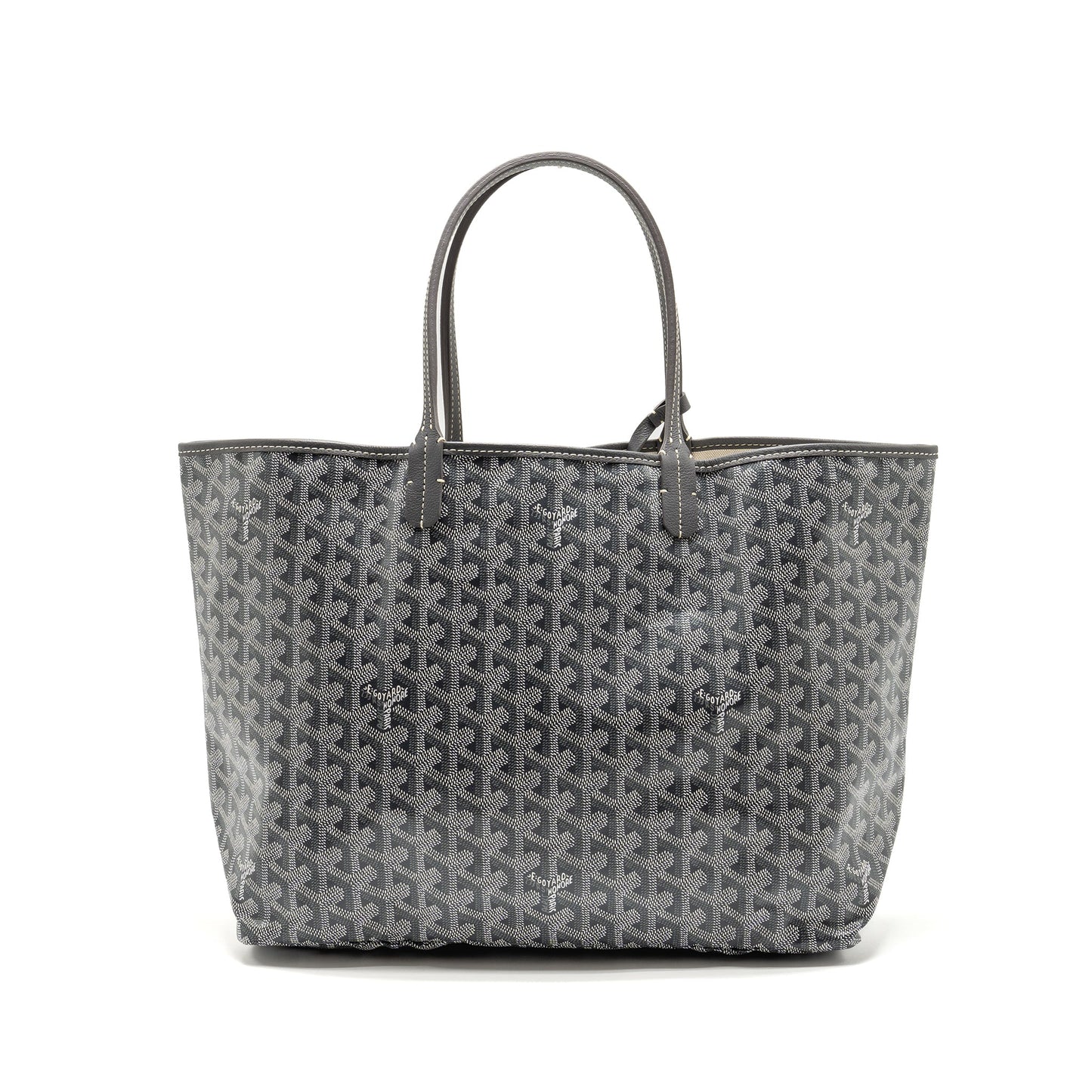 Goyard Saint Louis PM tote goyardine canvas / calfskin grey