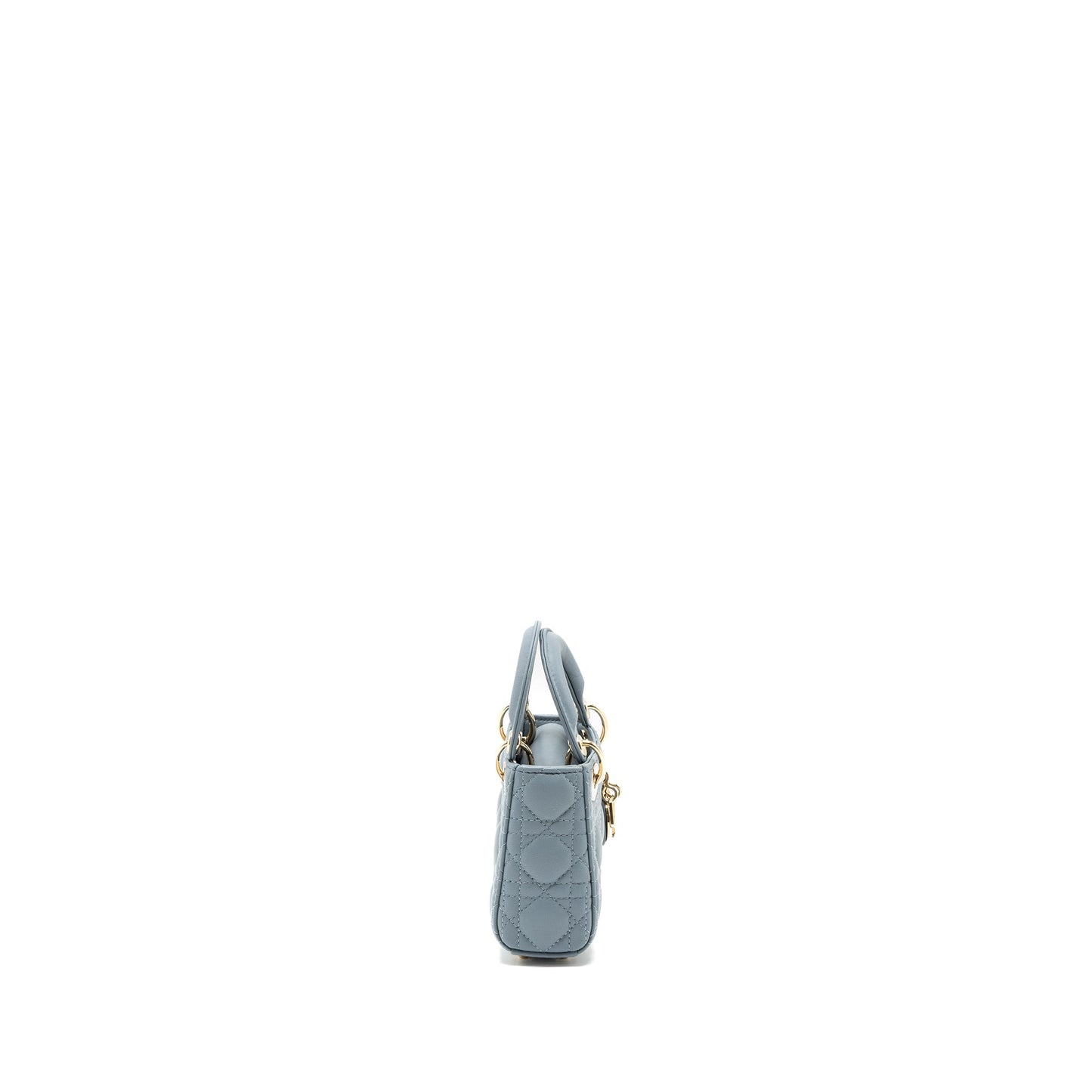 Dior Micro Lady Dior bag cannage lambskin Cloud Blue LGHW