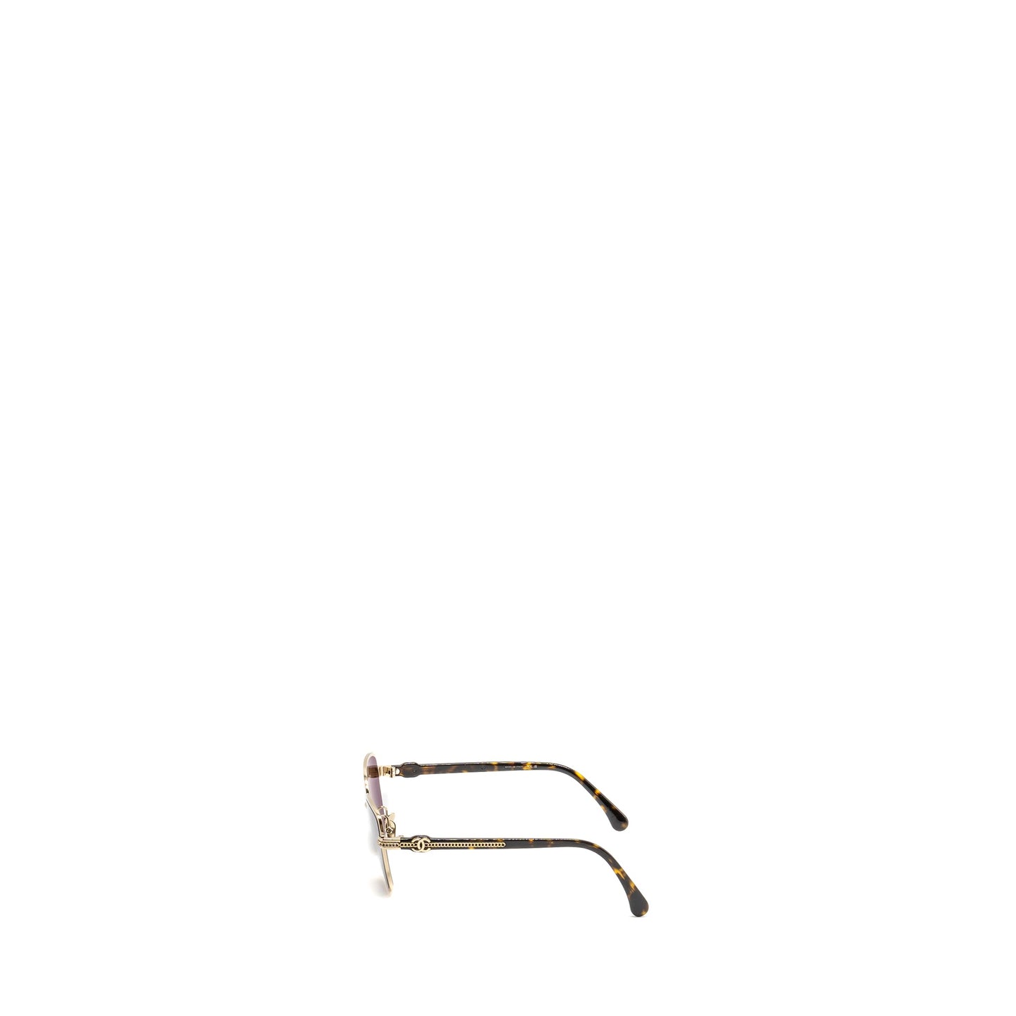 Chanel Sunglasses With Chain Grey / Multicolour Light Gold Tone