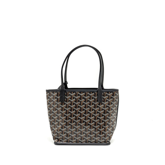 Goyard Mini Anjou Tote Goyardline Canvas/Leather Black SHW
