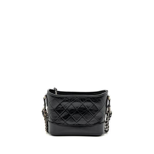 Chanel small Gabrielle hobo bag calfskin black Multicolour hardware