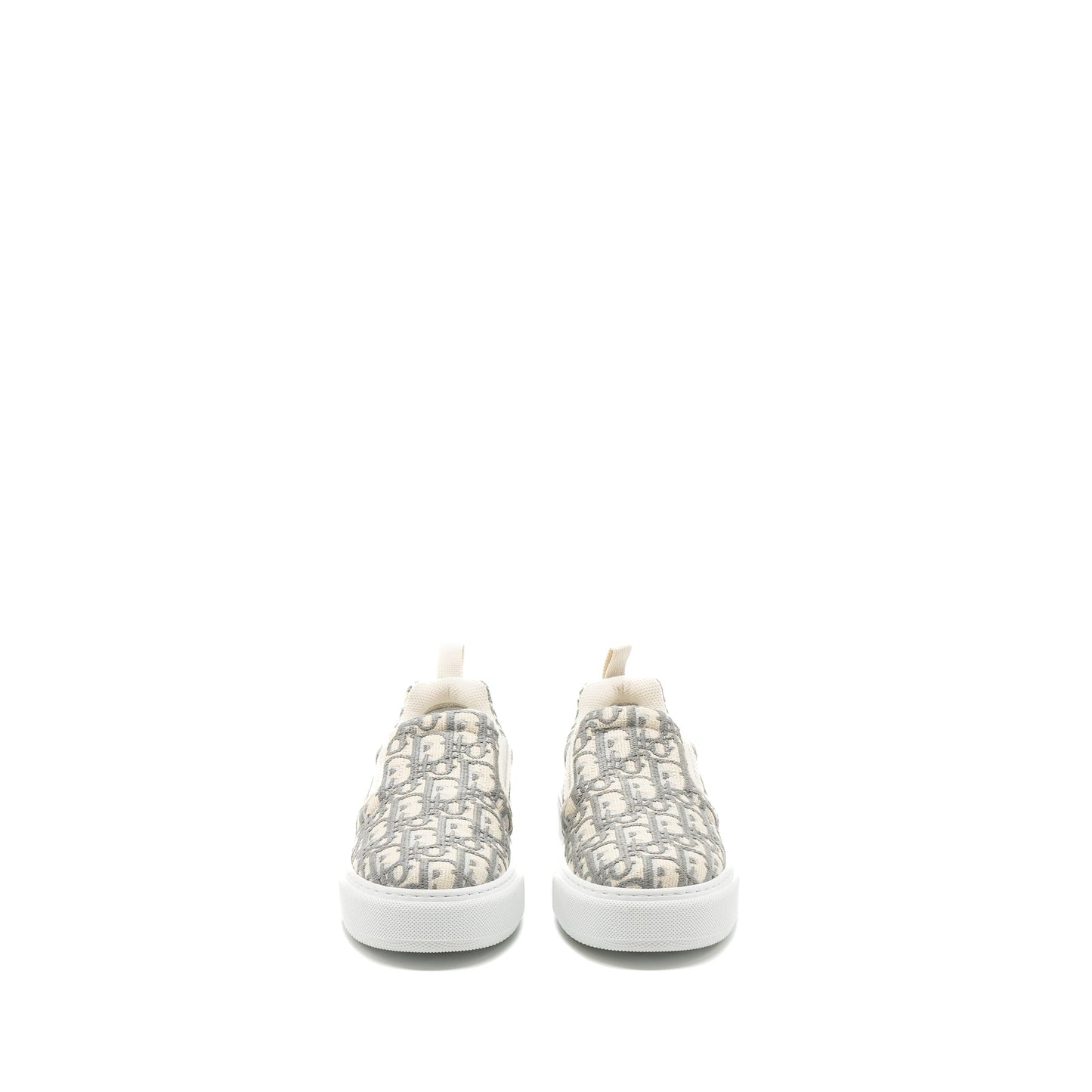 Dior Size 36 Solar Loafers Oblique Embroidery Grey Stone