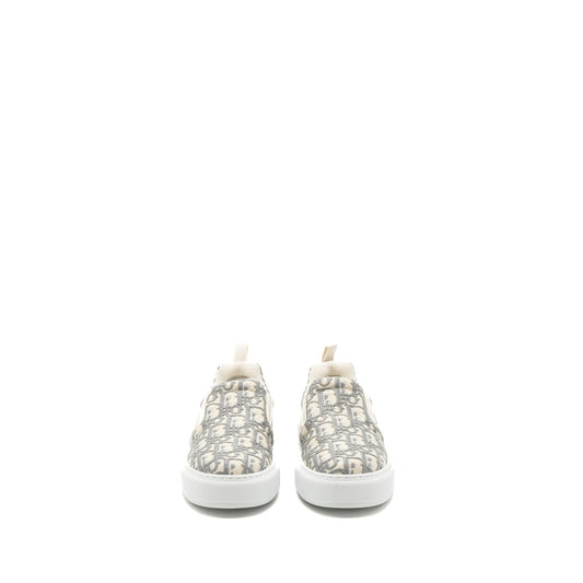 Dior Size 36 Solar Loafers Oblique Embroidery Grey Stone