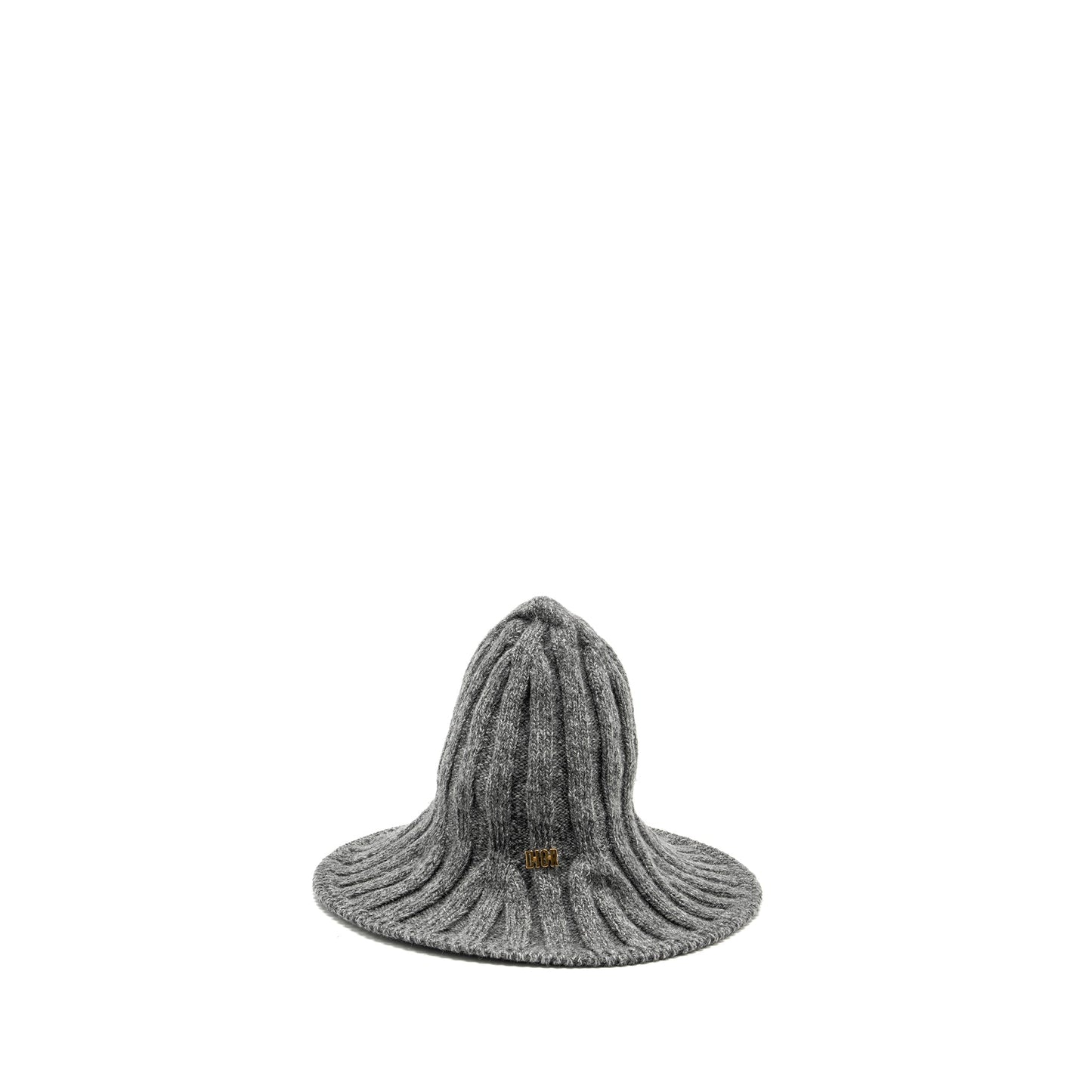Luxury Dior LETTER logo Wire-Brimmed Beanie Wool Grey