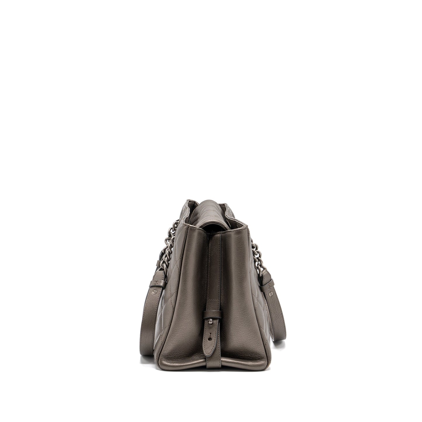 Chanel quilted tote bag Goatskin silver ruthenium hardware