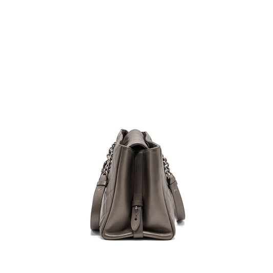 Chanel quilted tote bag Goatskin silver ruthenium hardware