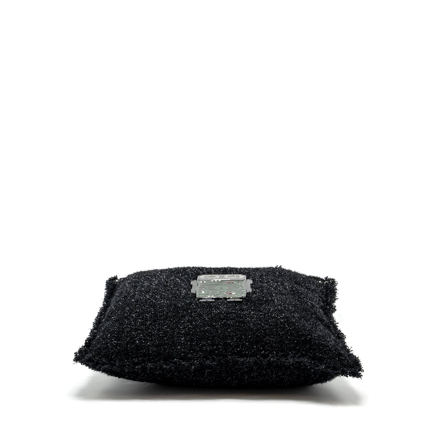 Chanel 17S Resin Robot Tote Bag Tweed Black SHW