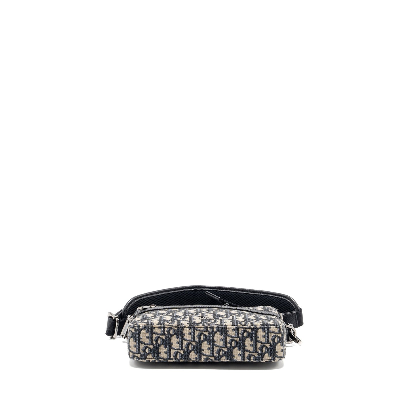 Dior safari bag with strap black Oblique jacquard SHW