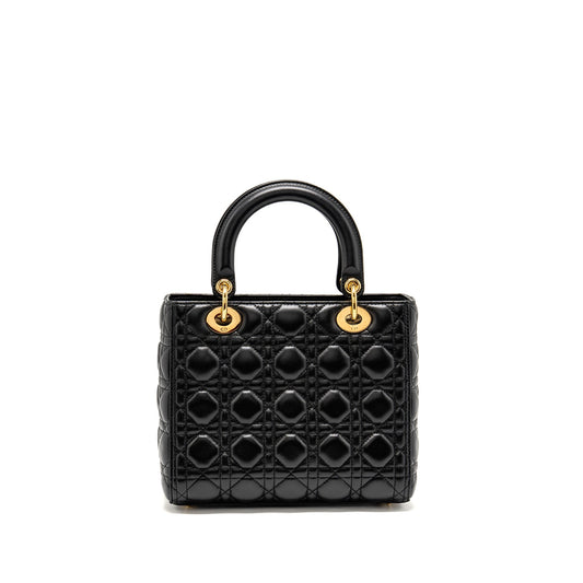 Dior Medium Lady Dior Lambskin Black GHW