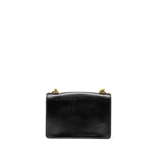 DIOR J'ADIOR Medium Flap Bag With Chain Leather Black GHW