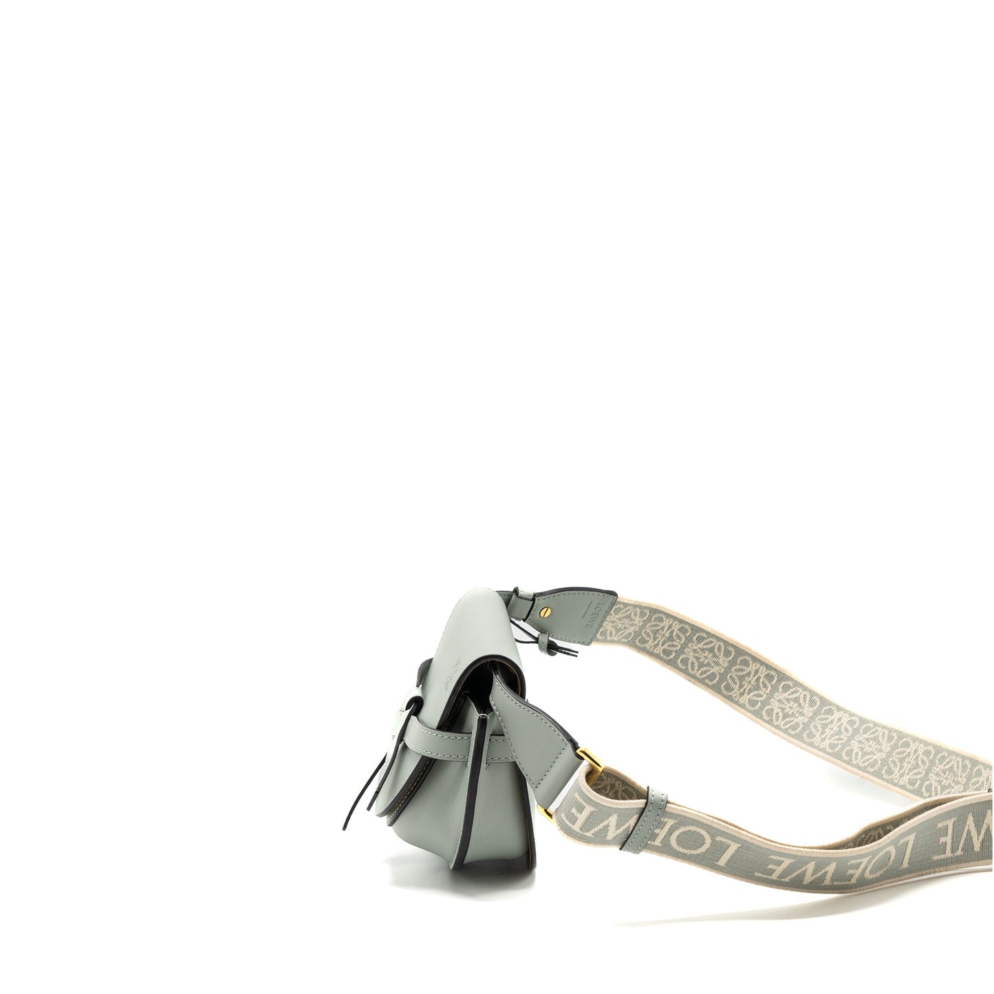 Loewe Mini Gate Dual Bag Calfskin Light Blue GHW
