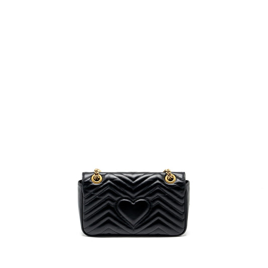 Gucci Small GG Marmont Shoulder Bag calfskin Black GHW