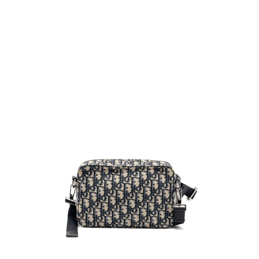 Dior safari bag with strap black Oblique jacquard SHW