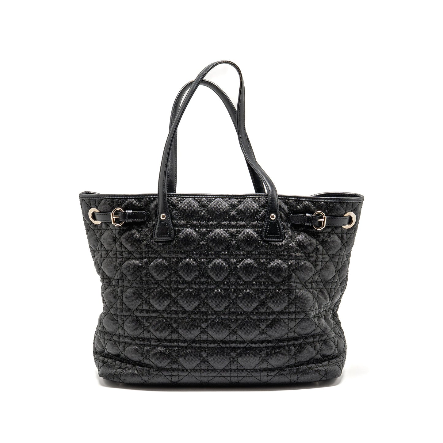 Dior Shopping Tote Bag Canvas Black SHW