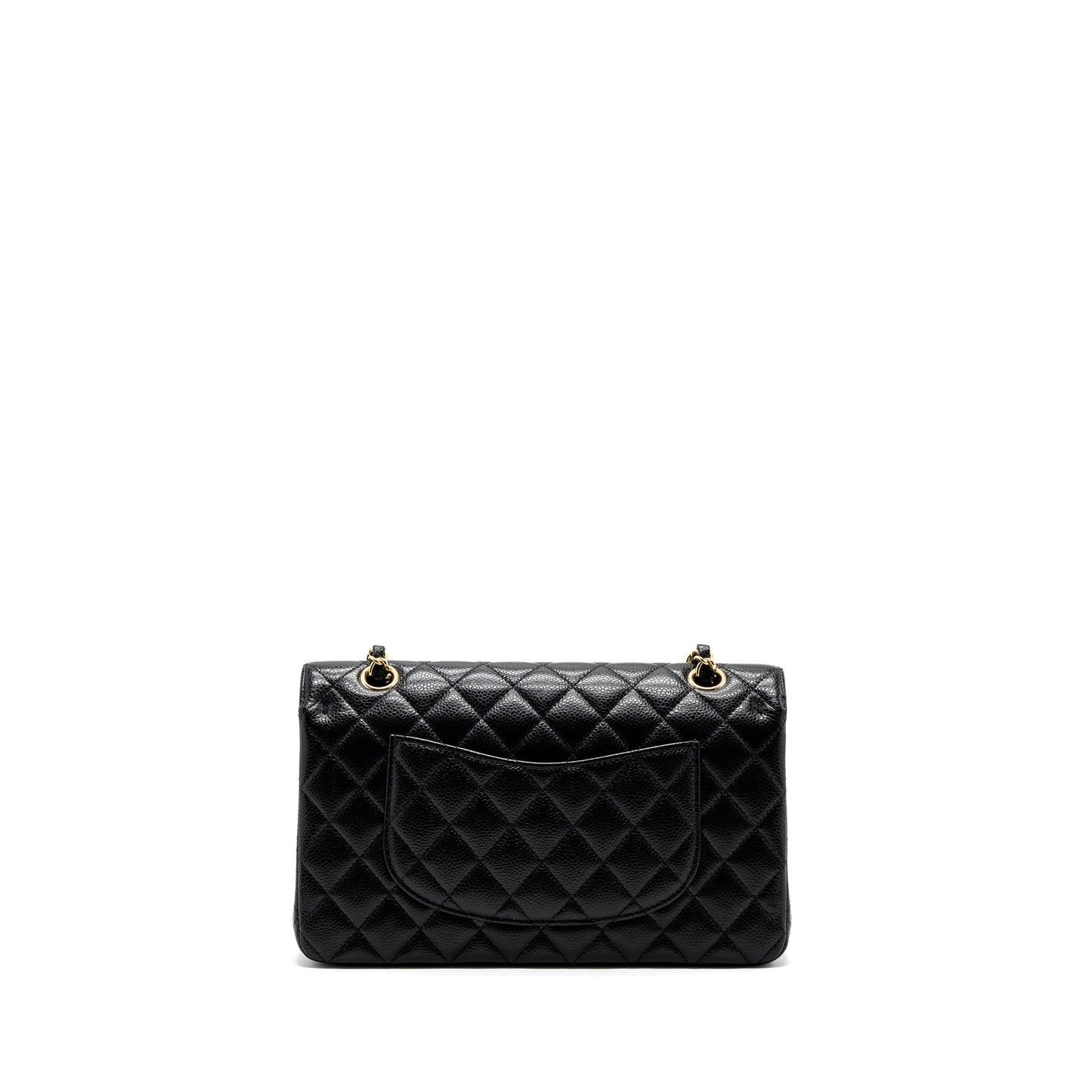 Chanel medium classic double flap bag caviar black GHW (microchip )