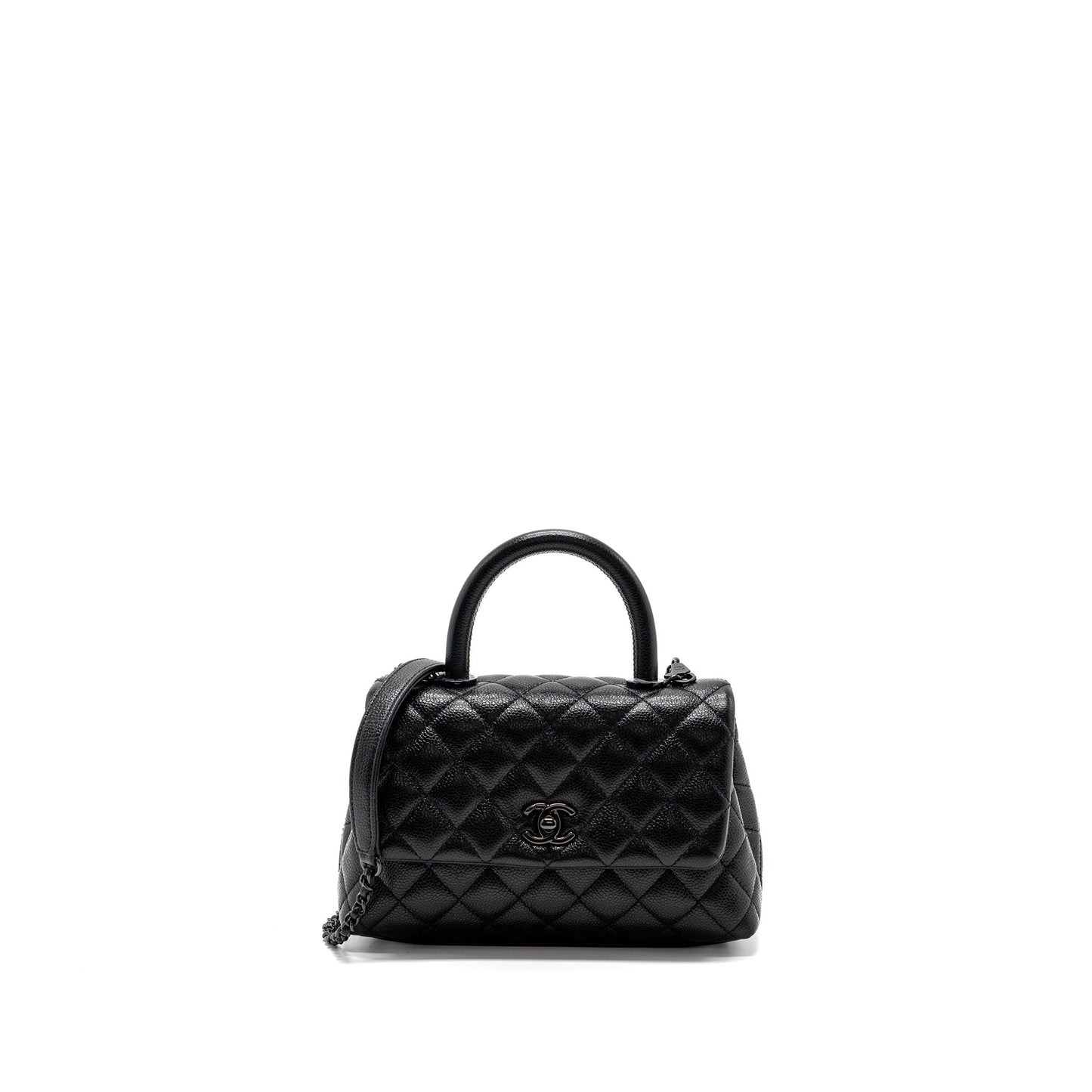 Chanel Small Coco Handle Caviar So Black / Black Hardware
