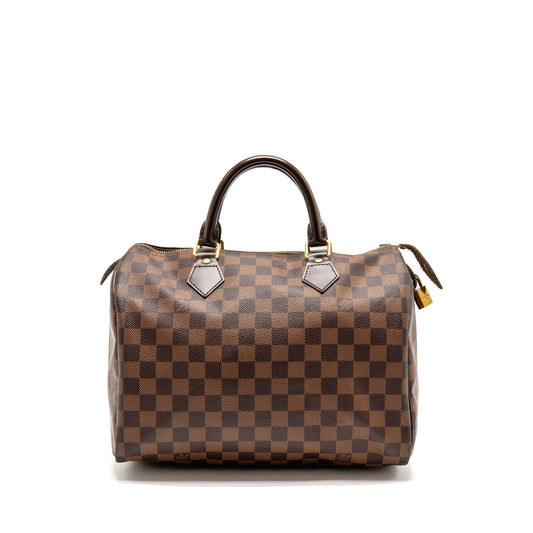 Louis Vuitton Speedy 30 Damier Ebene Canvas GHW