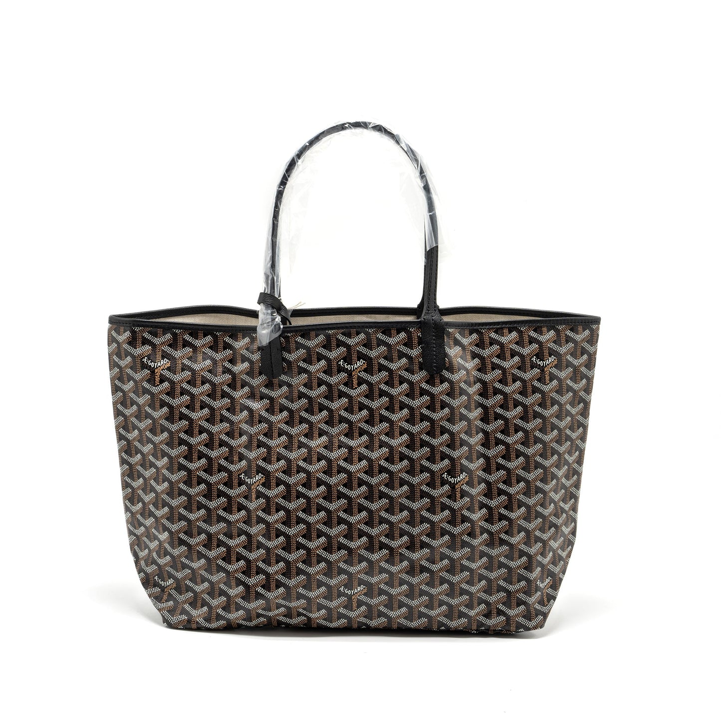 Goyard Saint Louis PM tote bag Goyardline canvas / leather black SHW