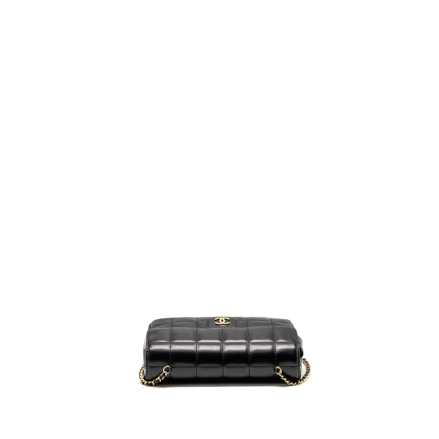 Chanel Camellia Mini Flap Shoulder Bag Lambskin Black GHW