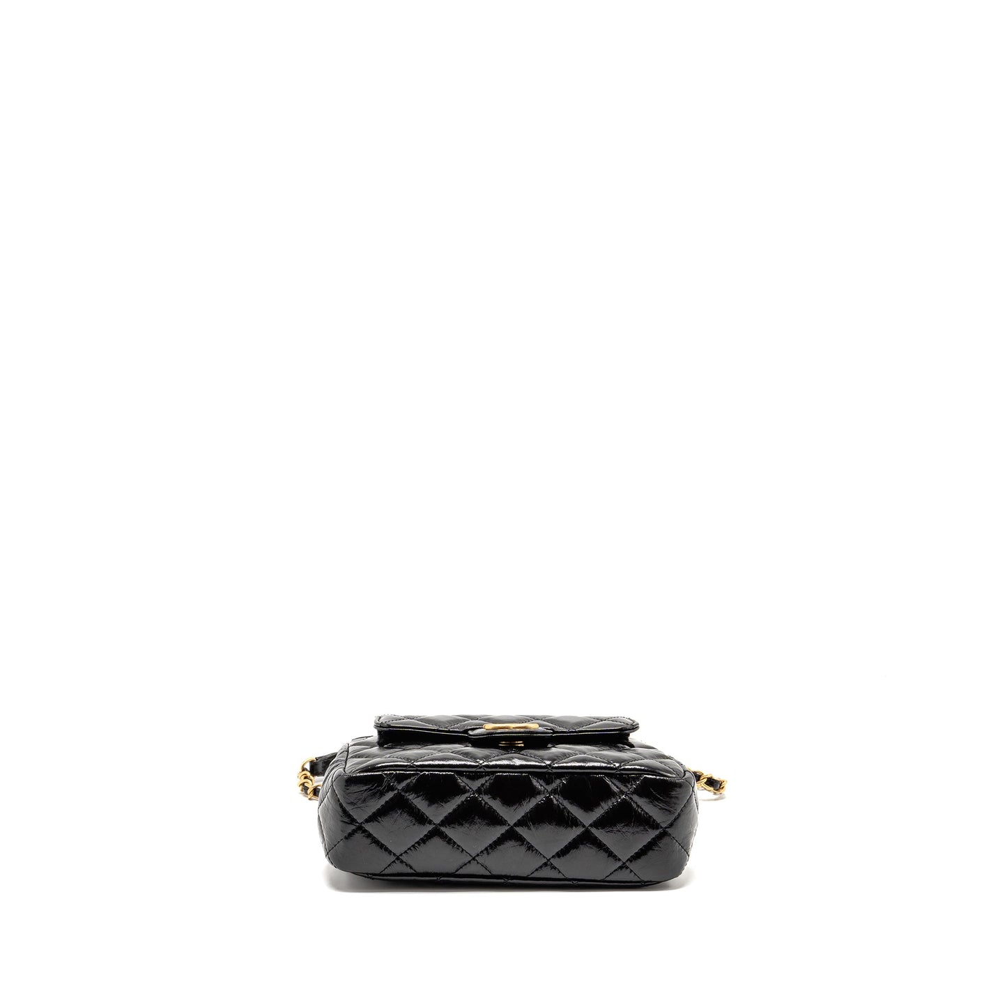 Chanel 23b small hobo bag shiny calfskin black GHW (microchip)