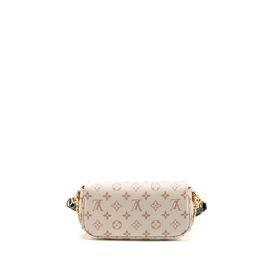 Louis Vuitton Ivy wallet on chain Monogram canvas beige/ cream GHW