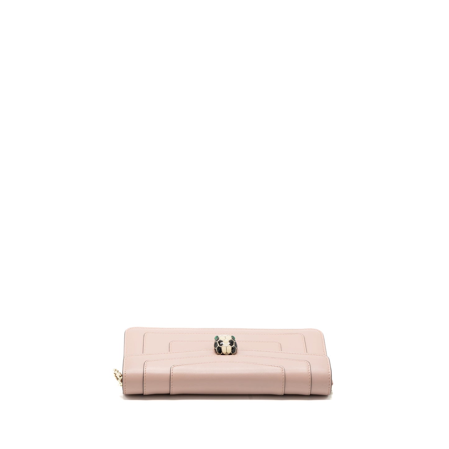 Bvlgari Serpenti Forever Clutch With Chain Calfskin Pink LGHW